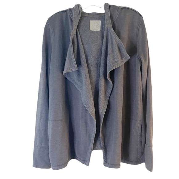 Chaser Hoodie Jacket Gray Open Front Lightweight Waterfall Size Small - Picture 1 of 7
